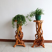 Cuckoo root carving flower frame root carving base living room swinging piece natural solid wood tree root bonsai bogu flower shelf base root carving