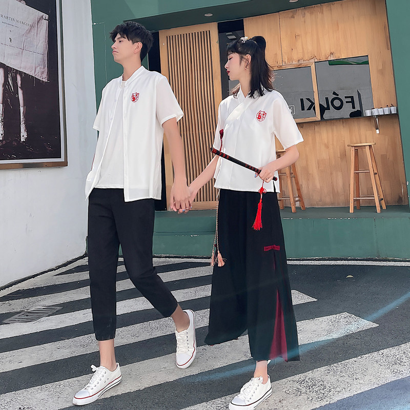 Graduation Photo Class Clothing Summer Suit China Gufeng Middle School Students College Wind High School Uniforms Hanfu Chorus Out of the Costume