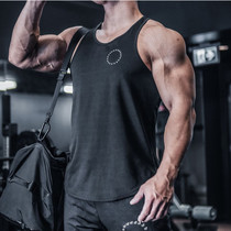 American sleeveless racer vest sweat-absorbent muscle-building exercise loose breathable iron training fitness top for men