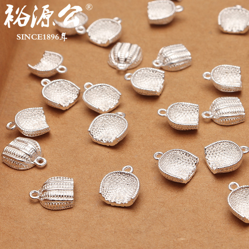 Yuyuan Gong pure silver 9999 silver dustpan Fuman dustpan silver pendant silver ornaments silver ornaments