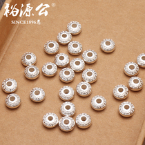 Yuyuan male foot silver 9999 Silver spacer DIY silver solid silver spacer silver bead