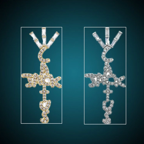 SPOT TRAVIS SCOTT Полный буровой ожерелье кактус, европейский и американский хип -хоп подвесные мужчины и женщины