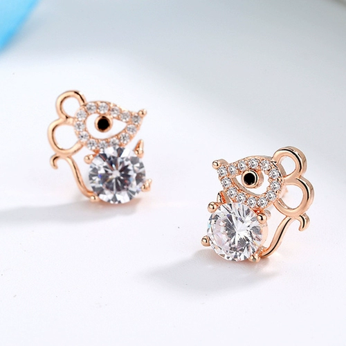 Серьги, милый изысканный оберег на день рождения, цирконий, 2020 года, серебро 925 пробы, в корейском стиле, подарок на день рождения