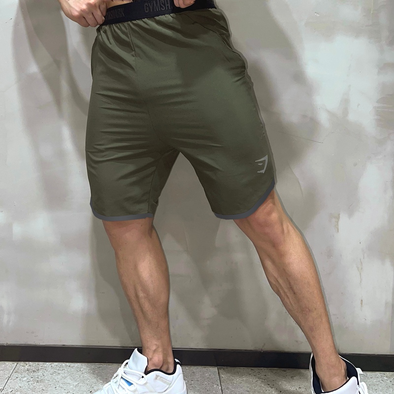 Comfortable and Lightweight Gymshark Tech Men's Fitness Training Quick-Drying Technical Fabric Stretchy Five-Point Sports Shorts