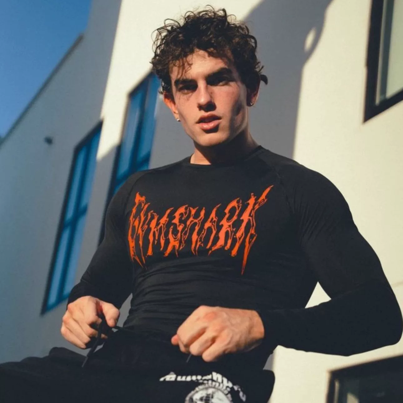 Мышечный взрыв! Компрессионная майка Gymshark Element мужская быстросохнущая длинная прямая компрессионная футболка с длинным рукавом