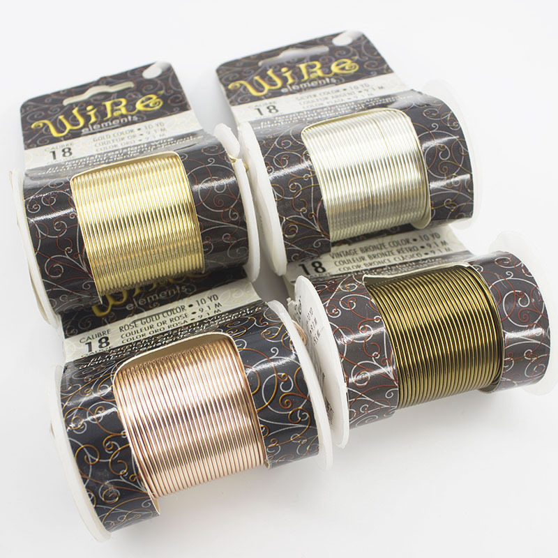 U.S. Imported Beadsmith Semi-Hard Copper Wire, Handmade DIY Material, Metal Wire for Shaping, Round Copper Wire