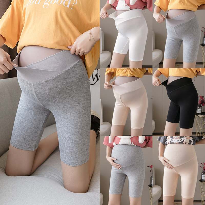 Angel Mommy ~ Summer Fashion Five Points Low Waist Modal Thin Outer Wearing Maternity Safety Pants Leggings Maternity Pants