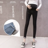 Осенние штаны для беременных, весенние джинсы, тонкие леггинсы с поддержкой живота