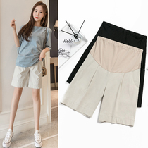 Angel Mommy ~ Pregnant Woman Pants Summer Clothing Fashion Boomer Casual 50% Pants Wide Leg Mid Pants Wear Pregnant Woman Tobelly Pants