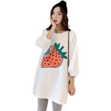 Весенний комплект для матери и ребенка для беременных, клубника, футболка с поддержкой живота, новая коллекция