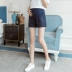 Bà bầu mùa hè thời trang mới phần mỏng cotton đáy quần short thai sản Quần short bà bầu ba quần giản dị nâng bụng - Phụ nữ mang thai quần / quần bụng quan ao bau Phụ nữ mang thai quần / quần bụng
