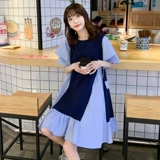 Модная летняя одежда для матери и ребенка для беременных, шифоновая юбка, платье, свободный крой, оверсайз