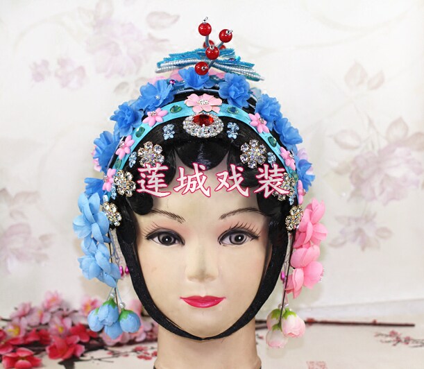 Beijing Theatre Theatre Theatre Blossom Head Accessories of Xiaodan Simulation Pattern One Large Bag Head Cover