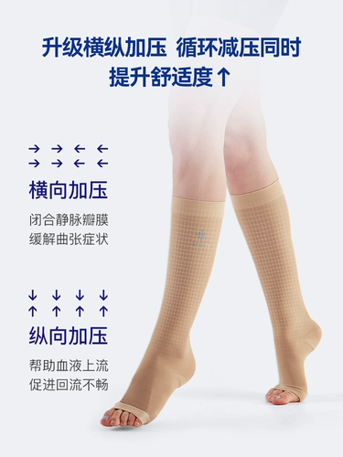 Варикосекулярный эластичный носков медицинский тип -тип -обработка.