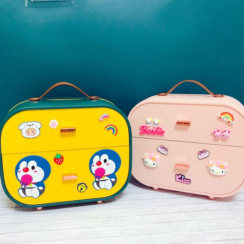 Cartoon cute headdress contains bedroom desktop girl rubber band hair clamp drawer type packaging box