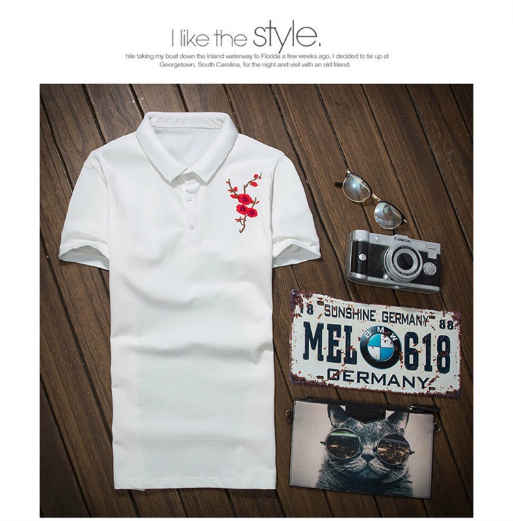 Áo thun nam mùa hè ngắn tay áo sơ mi Paul sơ mi cotton mỏng Phiên bản Hàn Quốc của áo thun polo nam nửa áo thun tay dài hàng đầu