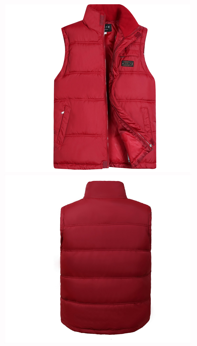 2018 ưu đãi đặc biệt mùa thu đông mới quần áo nam cổ áo cotton dày áo khoác xuống áo vest cotton giản dị vest áo ghi lê nhiều túi