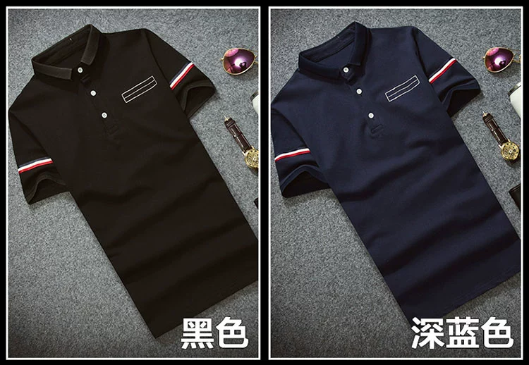Đặc biệt cung cấp ve áo cotton ngắn tay T-Shirt nam t-shirt triều mùa hè mới POLO áo T máu nam t-shirt nửa tay t-shirt ao polo