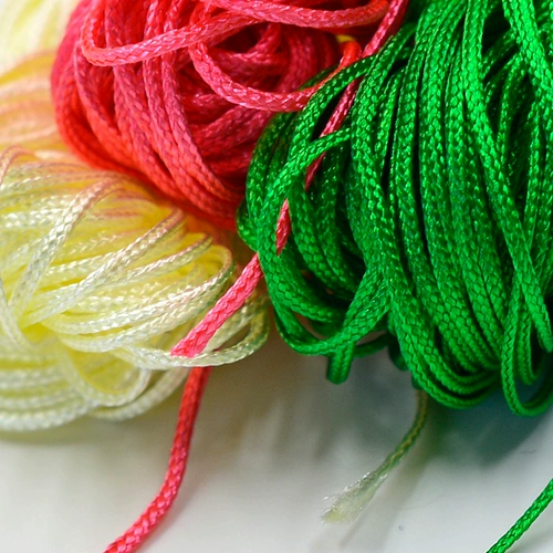 Плетеный браслет из красной нити ручной работы, аксессуар, четки из круглых бусин, плетеное ожерелье, 1mm, связать своими руками