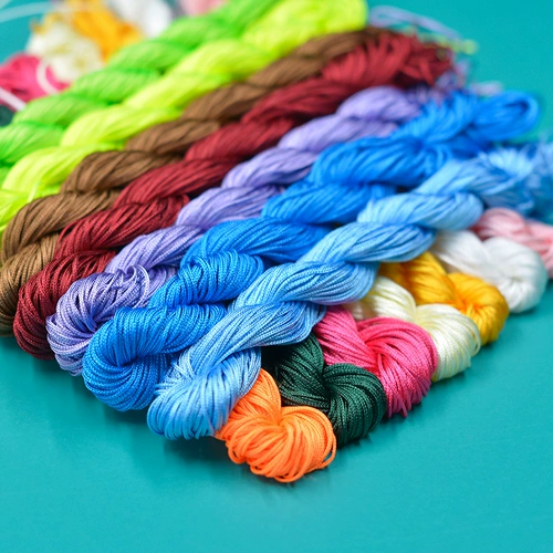 Плетеный браслет из красной нити ручной работы, аксессуар, четки из круглых бусин, плетеное ожерелье, 1mm, связать своими руками