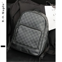 BOMaple Korean version double shoulder bag mens large capacity European and American fashion trend casual backpacks computer file satchel