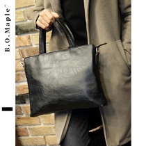 BOMaple mens 2022 new Korean version Trend briefcase cross section Single shoulder bag slanted satchel Business handbag