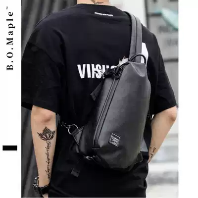 BOMaple Sports men's chest bag 2021 new fashion fashion brand summer leather waterproof shoulder crossbody backpack