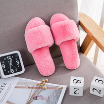 Home slippers plush cotton slippers autumn and winter new indoor floor slippers warm thick bottom Mao Mao slippers