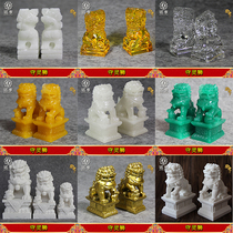  Lion wake Lion resin lion white marble stone resin plastic door lion urn burial burial storage Funeral