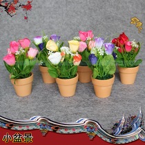 Funeral small bonsai with burial Lingang burial Lingang arranged supplies Qingming suchou wreath bone ash box sacrificial sweep tombs with burial