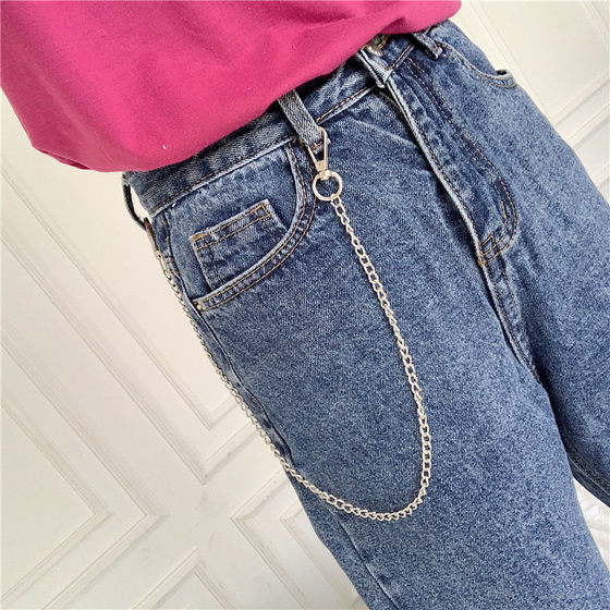 Korean new ins style pants chain accessories hip-hop trendy retro simple versatile small accessories decorative pendant