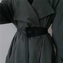European and American knotted non-porous belt womens Korean style fashion with suit coat skirt all-match waistband to look thin and thin