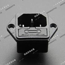 JEC AC AC power outlet Panel installation black pin-shaped two-in-one socket with insurance JR-101-1F