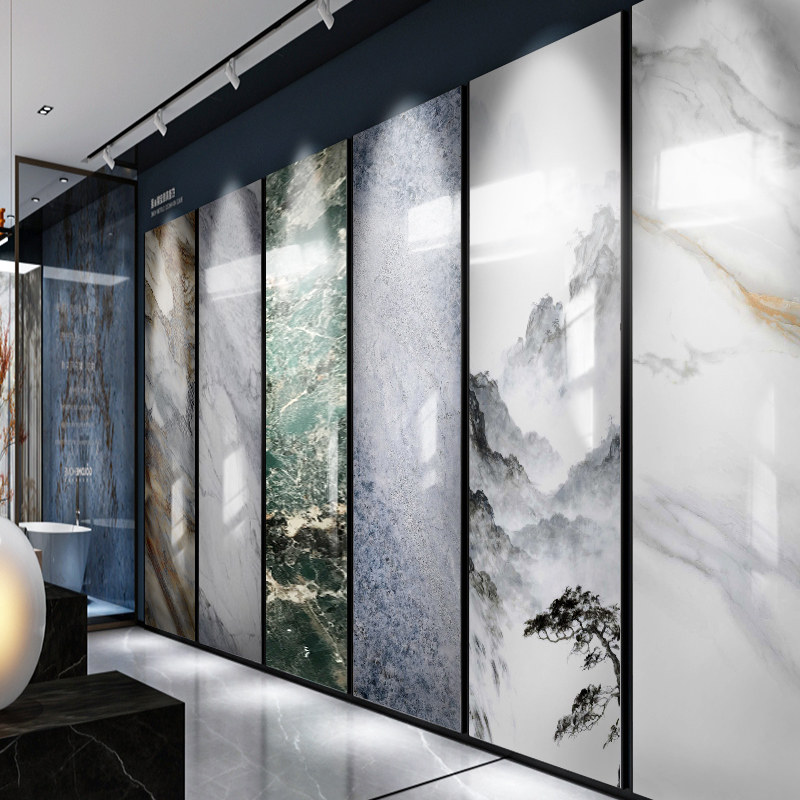 Slate plate bright surface 2600 × 800 TV background wall with large board living room whole house sofa wall customization