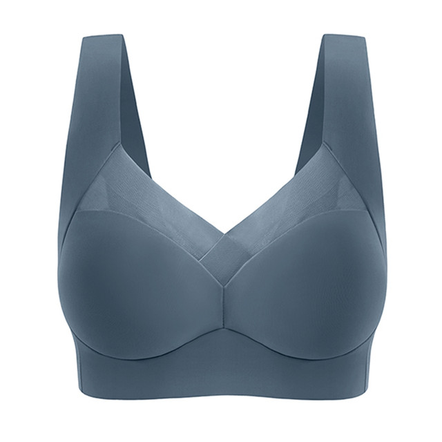 Summer all-in-one fixed-cup ice silk seamless underwear without wires, anti-exposure, beautiful back tube top, sexy push-up bra