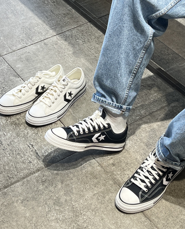 Converse All Star Classic Men's and Women's Low-Top Black and White Star Arrow Canvas Shoes Casual Shoes 164057C 164058C