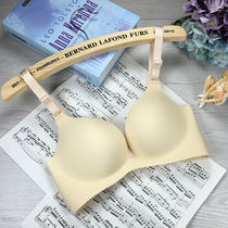 No steel ring bra one-piece seamless underwear thick thin sexy middle-mold cup small chest gathering adjustment type