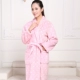 Váy ngủ nữ mùa thu áo choàng tắm mùa đông mới dày flannel san hô nhung dài tay mùa thu và mùa đông Hàn Quốc ngọt ngào và đáng yêu áo choàng lụa dài tay cho nam