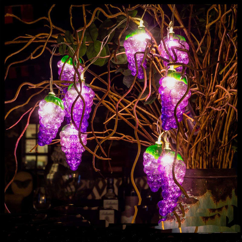 Purple Grape Light String, Stereo 3D Fruit-Shaped Light String, Holiday Decorative Light, Outdoor Indoor Light, Garden Light, Led Purple Grape Light String, Stereo 3D Fruit-Shaped Light String, Holiday Decorative Light, Outdoor Indoor Light, Garden Light, Led