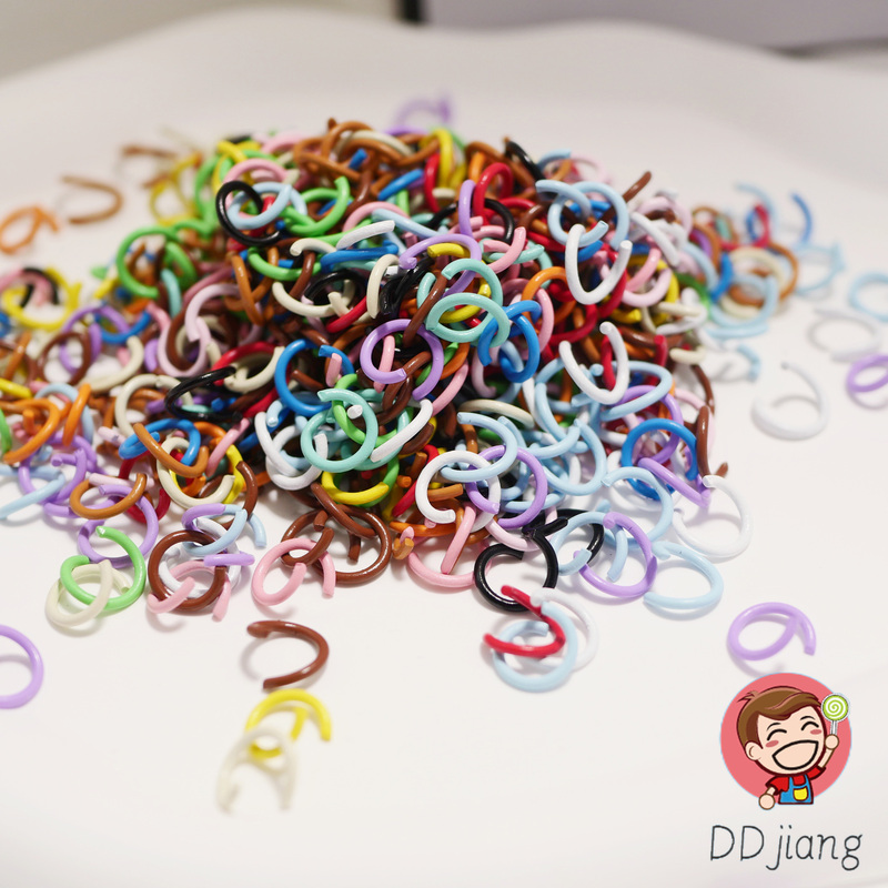 Candy-Colored Painted Open Rings, Closed Rings, Single Rings, DIY Handmade Beaded Bracelets, Necklaces, Keychains, Pendant Connectors