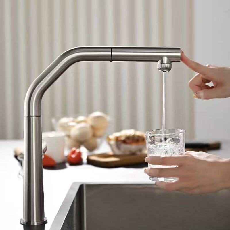 Three-In-One Kitchen Water Purification Pull-Out Multi-Function Faucet Household Kitchen Multi-Function Rotating Pull-Out Stainless Steel Faucet Three-In-One Kitchen Water Purification Pull-Out Multi-Function Faucet Household Kitchen Multi-Function Rotating Pull-Out Stainless Steel Faucet