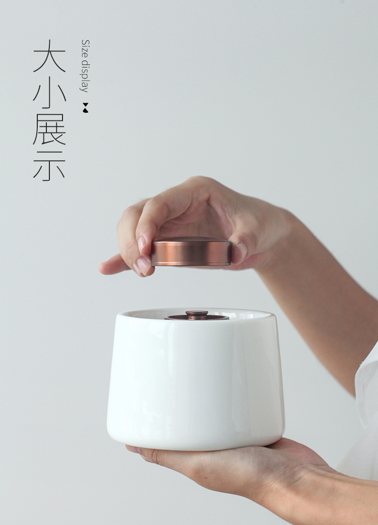 The Wu family fang caddy fixings ceramic small POTS seal pot home portable with cover POTS of tea packaging