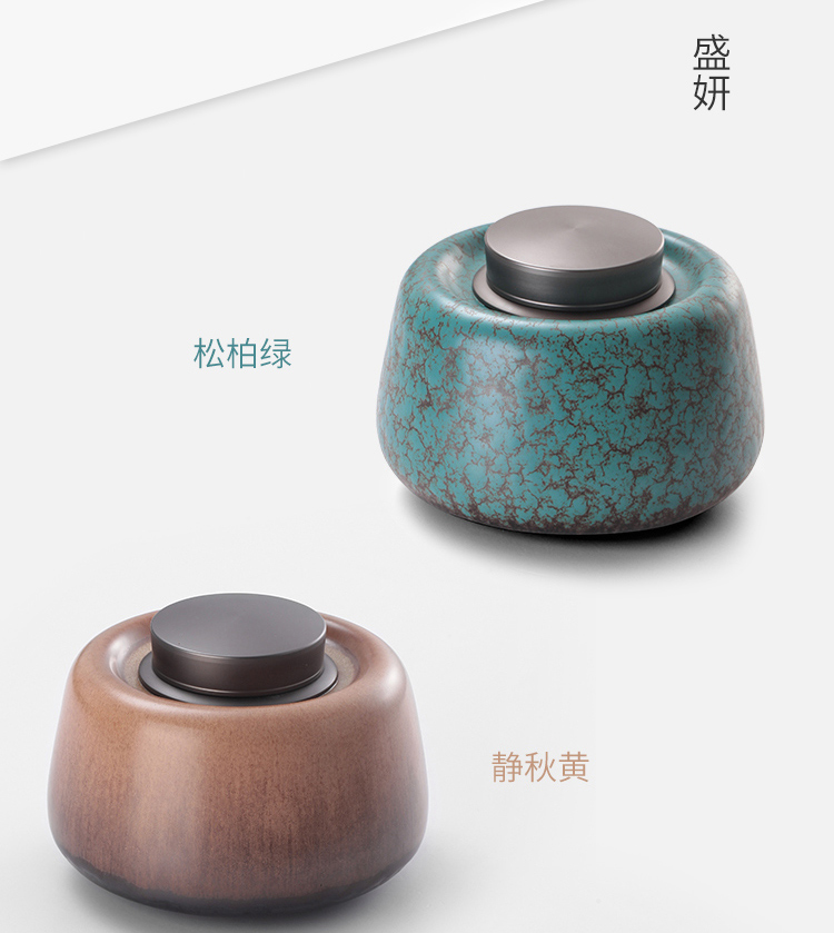 The Wu family fang caddy fixings ceramic seal tank household receives a large small portable storage tanks tea boxes