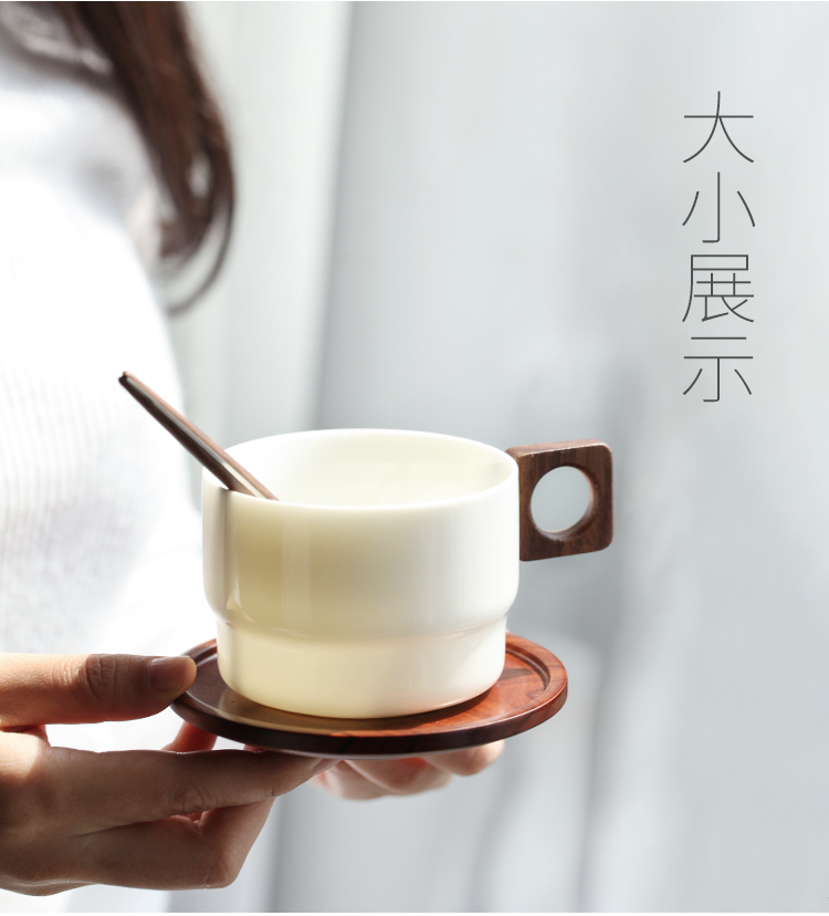 The Wu family fang coffee cup small European - style key-2 luxury tea set contracted ceramic keller cups northern wind in the afternoon