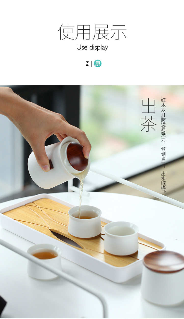 The Wu family travel lane ceramic crack of portable business carry - on bag tea cup home of kung fu tea set