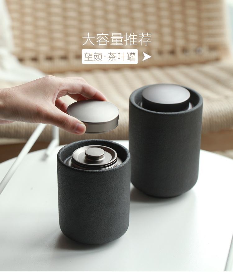 The Wu family fang tea pot ceramic seal creative small tea pot with metal tea caddy fixings cover travel home