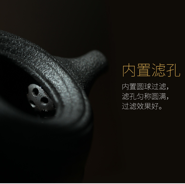 The Wu family fang ceramic teapot creative ceramic filter tea by hand stone grain Japanese kung fu tea set