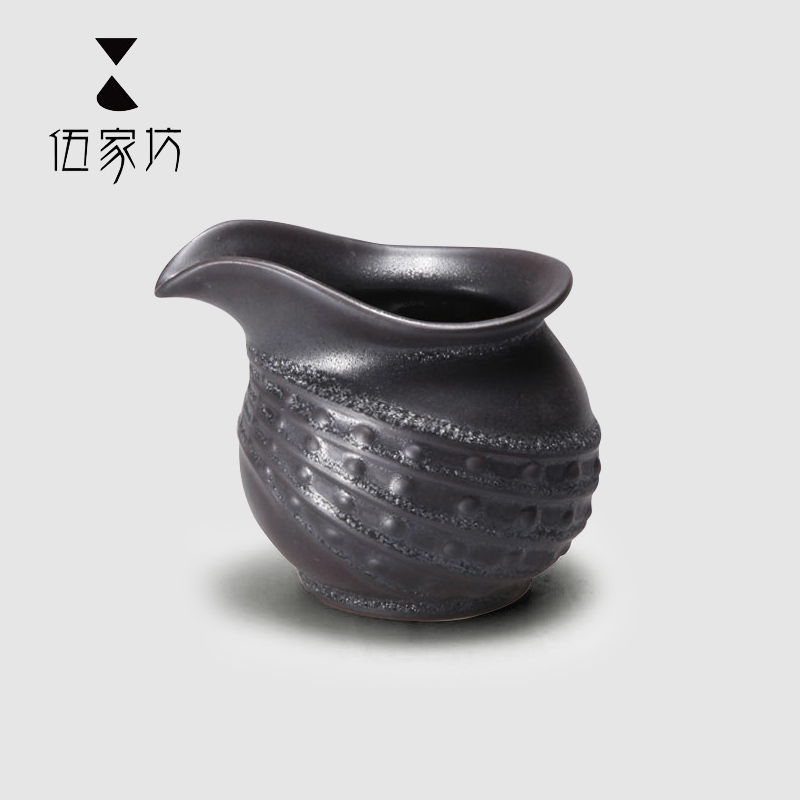 The Wu family fang coarse pottery fair keller rust glaze points tea ware porcelain stone grain, black pottery greedy cup large cup