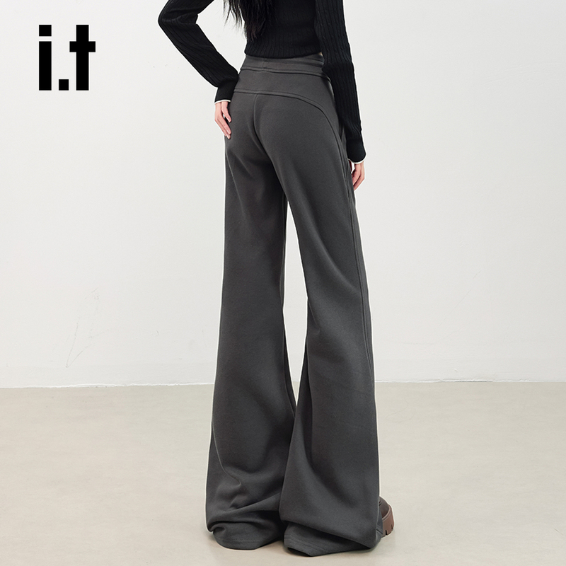 It: Chocoolate American-Style Gray Flared Casual Pants for Women, New Summer Slim-Fit Yoga Sports Sweatpants It: Chocoolate American-Style Gray Flared Casual Pants for Women, New Summer Slim-Fit Yoga Sports Sweatpants