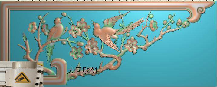 Fine Sculpture Jdp Relief Map Grey figure wood sculpted furniture Mayflower Plum Flowers Birds of the Four Seasons Flowers Birds of the Four Flowers Corner Flowers